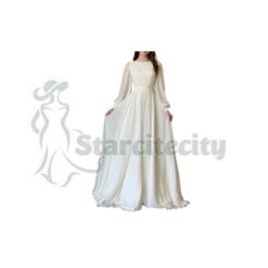 Premium Elegant White Gauze Modest Ao Dai in Missouri